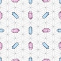 Crystals and Diamonds Pattern