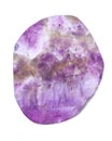 Amethyst Tumbled Stone isolated on white background Royalty Free Stock Photo