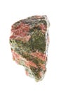 Unkanit / epidote on white background