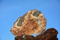Minerals stone in orange Royalty Free Stock Photo