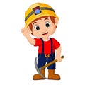 Miners boy cartoon