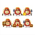 miners red bag chinese cute mascot character wearing helmet