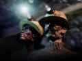 Miners in the underground mine Royalty Free Stock Photo