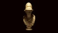 Minerva Bust Sculpture White Cream Bone Colour