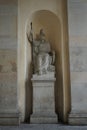 Minerva statue, north of the Brandenburg Gate. Berlin, Germany. Royalty Free Stock Photo