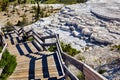 Minerva Terrace at the Mammoth Hot Springs. Yellowstone National Park. Wyoming. USA. Royalty Free Stock Photo
