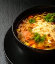 Minestrone -italian soup with vegetables. Royalty Free Stock Photo