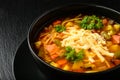 Minestrone -italian soup with vegetables. Royalty Free Stock Photo