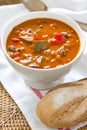 Minestrone soup [Bean,Zucchini soup] Royalty Free Stock Photo