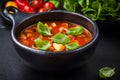 Minestrone soup with vegetables