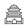 Ming Dynasty Tombs icon vector isolated on white background, Ming Dynasty Tombs sign , line or linear sign, element design in