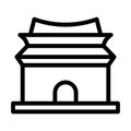 Ming Dynasty Tombs Vector Thick Line Icon For Personal And Commercial Use Royalty Free Stock Photo