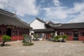 Shanghai confucius temple halls and courtyard