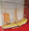 Ming Qing Dynasty Antique Shanghai Pioneer Boat Vessel Ship Model Wooden Boats Trading Sailboat Junk Sail Transportation Vehicle Royalty Free Stock Photo