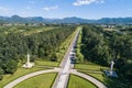 Ming Tombs Changling mausoleum in China aerial drone photo Royalty Free Stock Photo