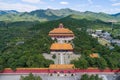 Ming Tombs Changling mausoleum in China aerial drone photo Royalty Free Stock Photo