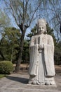 Ming Tombs: statue of bureaucrat. Royalty Free Stock Photo