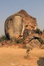 Mingun Pahtodawgyi - Lion Rock 2 Royalty Free Stock Photo