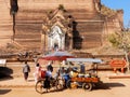 Myanmar, Mingun Pahtodawgyi, massive unfinished pagoda Royalty Free Stock Photo