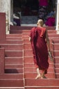 The Mingun Pahtodawgyi and a monk