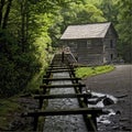 Mingus Mill in the Great Smoky Mountains National Park Royalty Free Stock Photo