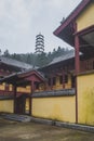 Mingyue Buddhist Temple, on Mingyue Moutain, Jiangxi, China Royalty Free Stock Photo