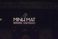 Minh Mat Bistro Vietnam restaurant white neon sign Royalty Free Stock Photo