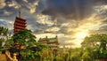 Minh Thanh pagoda, a majestic Buddhist architectural structure in Pleiku city in Vietnam