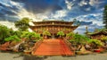 Minh Thanh pagoda, a majestic Buddhist architectural structure in Pleiku city in Vietnam