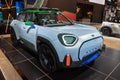 MINI Aceman concept EV crossover SUV car at the Brussels Autosalon European Motor Show. Brussels, Belgium - January 13, 2023