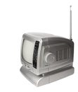 Mini analog television with transistor radio isolated clipping p