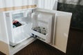 Mini bar in hotel room Royalty Free Stock Photo