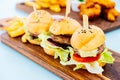 Mini beef hamburger Royalty Free Stock Photo