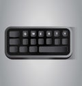 Mini Black Qwerty Computer Keyboard. Small Keyboard