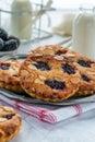 Mini blackberry bakewell tarts Royalty Free Stock Photo