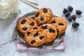 Mini blackberry bakewell tarts Royalty Free Stock Photo