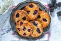 Mini blackberry bakewell tarts