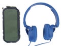 Mini bluetooth loudspeaker and wireless headphones