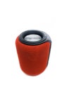 Mini bluetooth red speaker isolated on over white background Royalty Free Stock Photo