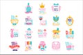 Mini boss logo original design colorful hand drawn vector Illustrations