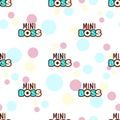 Mini boss seamless pattern Royalty Free Stock Photo