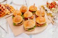 Mini burgers for a party