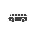 Mini bus vector icon Royalty Free Stock Photo