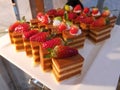 Mini cake strawberry delicious and beautiful