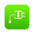 Mini charger icon digital green