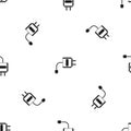 Mini charger pattern seamless black Royalty Free Stock Photo