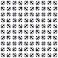 Mini check seamless repeat pattern with circles in next-level black and white