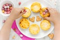 Mini cheesecake nests Royalty Free Stock Photo