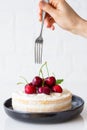 Mini Cherry Cake ready to eat Royalty Free Stock Photo