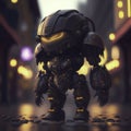 Mini Chibi Mecha Robot - Myrmidon Black Leader Armor